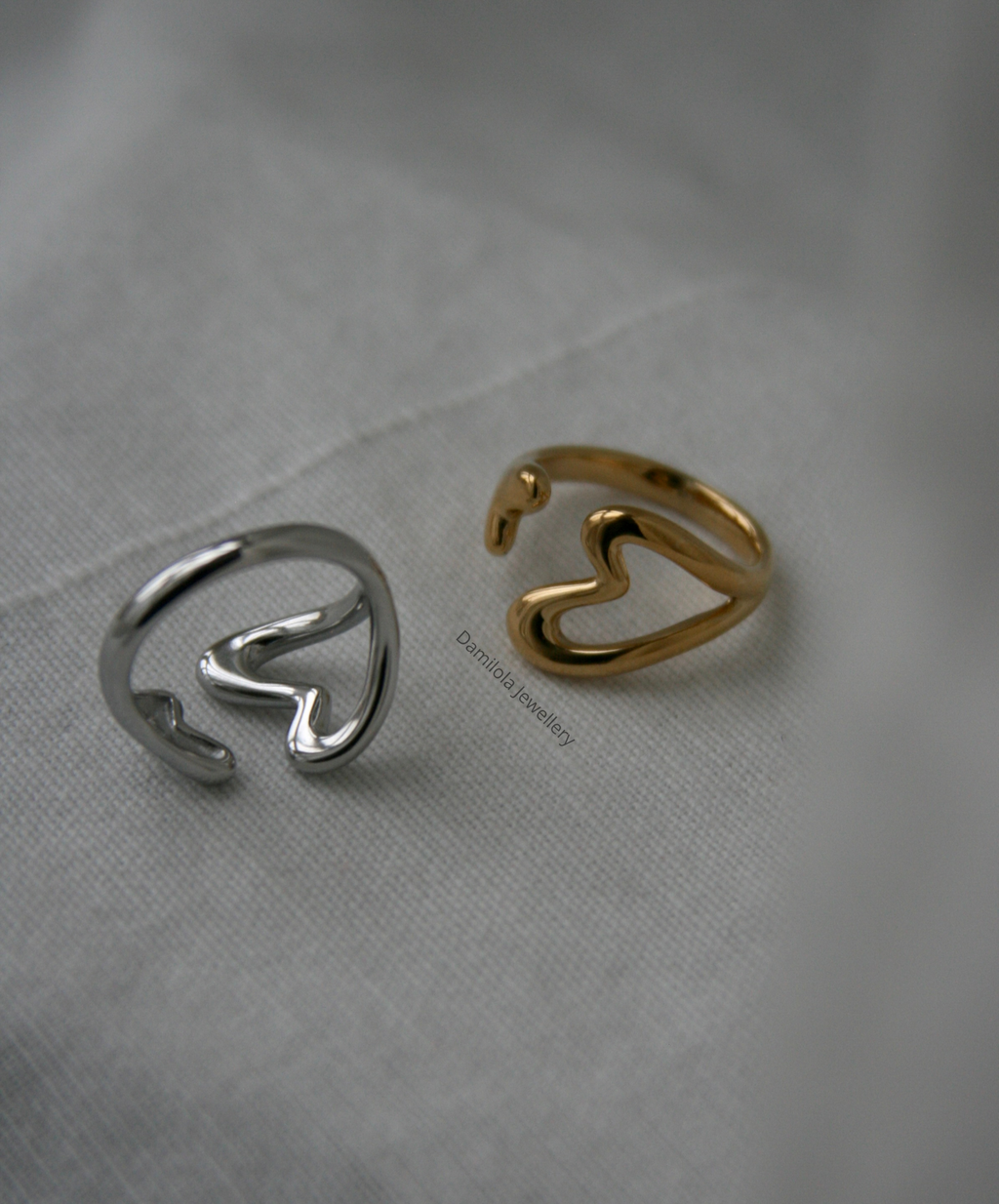 Heart to Heart Ring - Gold/Silver