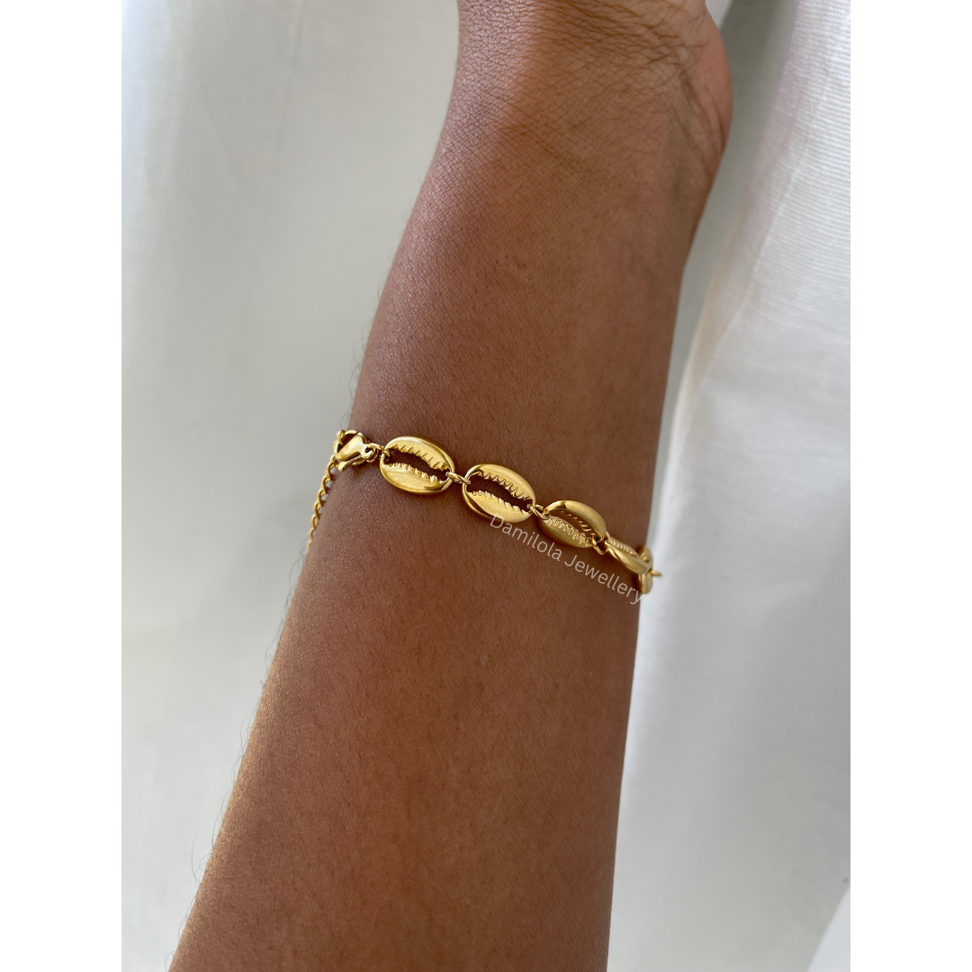 Cowrie Shell Bracelet - Gold/Silver