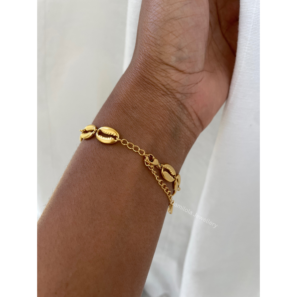 Cowrie Shell Bracelet - Gold/Silver