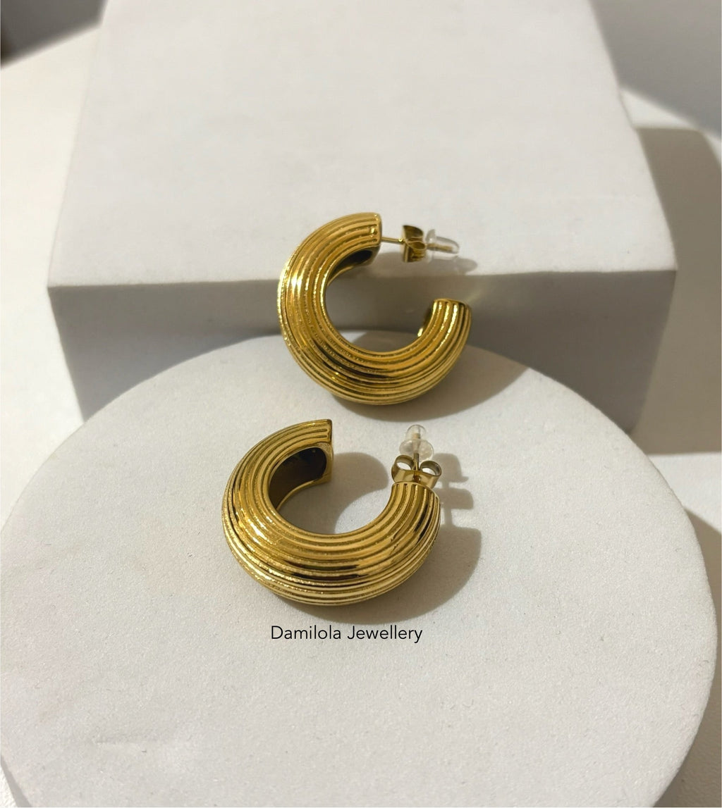 Luxe Gold Chunky ‘Jameila’ Hoop Earrings